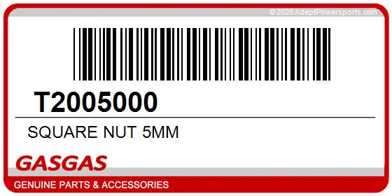 GasGas T2005000 Square Nut 5Mm