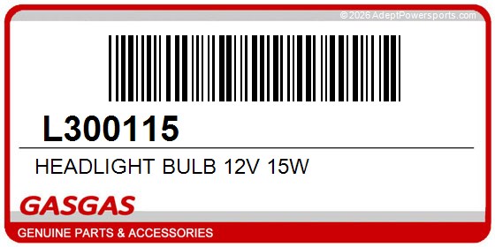 GasGas L300115 Headlight Bulb 12V 15W