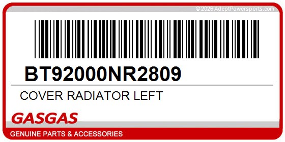 GasGas BT92000NR2809 Cover Radiator Left