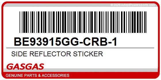 GasGas BE93915GG-CRB-1 Side Reflector Sticker