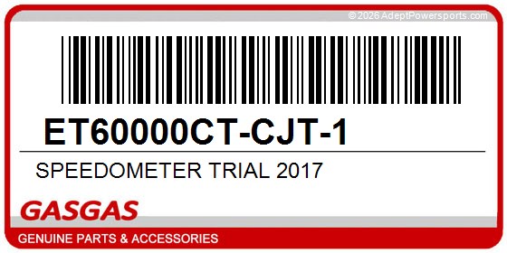 GasGas ET60000CT-CJT-1 Speedometer Trial 2017