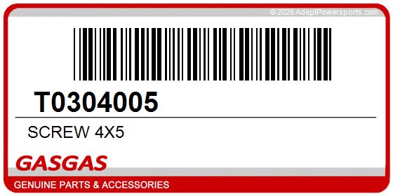 GasGas T0304005 Screw 4X5