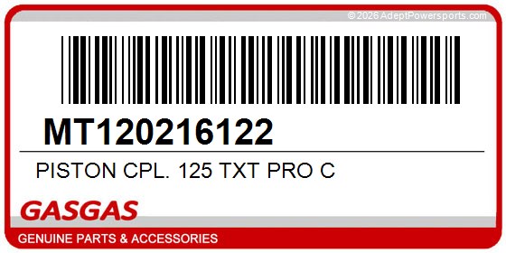 GasGas MT120216122 Piston Cpl. 125 Txt Pro C