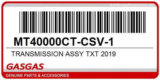 GasGas MT40000CT-CSV-1 Transmission Assy Txt 2019