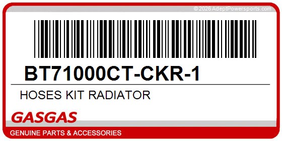 GasGas BT71000CT-CKR-1 Hoses Kit Radiator