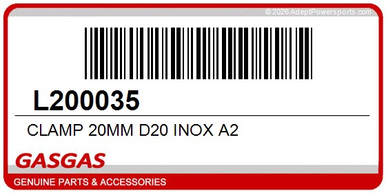 GasGas L200035 Clamp 20Mm D20 Inox A2