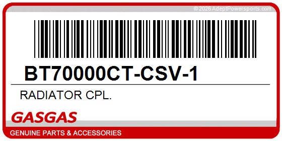 GasGas BT70000CT-CSV-1 Radiator Cpl.