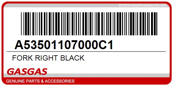 GasGas A53501107000C1 Fork Right Black