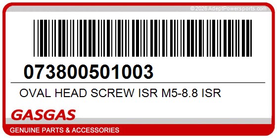 GasGas 073800501003 Oval Head Screw Isr M5-8.8 Isr