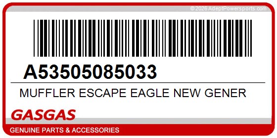 GasGas A53505085033 Muffler Escape Eagle New Gener