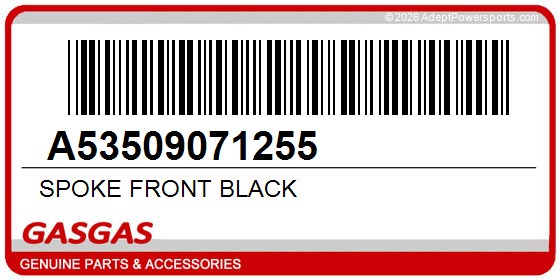 GasGas A53509071255 Spoke Front Black