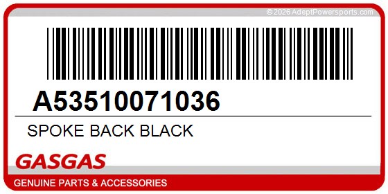 GasGas A53510071036 Spoke Back Black