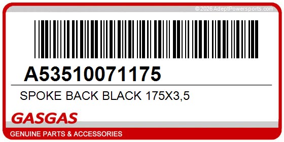 GasGas A53510071175 Spoke Back Black 175X3,5