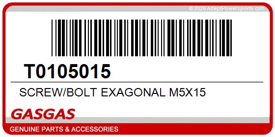 GasGas T0105015 Screw/Bolt Exagonal M5x15
