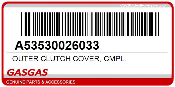 GasGas A53530026033 Outer Clutch Cover, Cmpl.