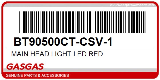 GasGas BT90500CT-CSV-1 Main Head Light Led Red