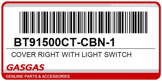 GasGas BT91500CT-CBN-1 Cover Right With Light Switch