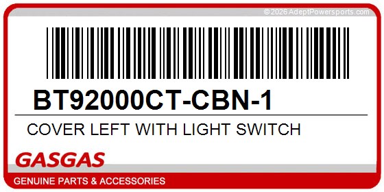 GasGas BT92000CT-CBN-1 Cover Left With Light Switch
