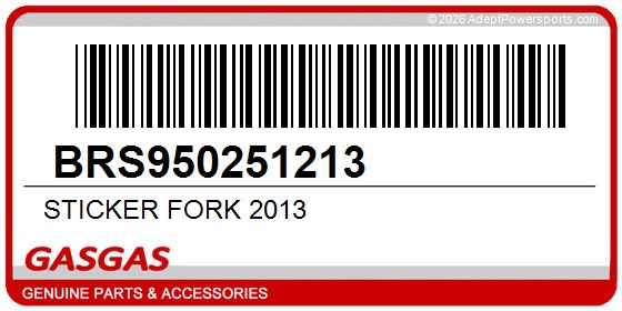 GasGas BRS950251213 Sticker Fork 2013