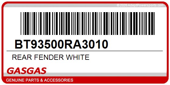 GasGas BT93500RA3010 Rear Fender White