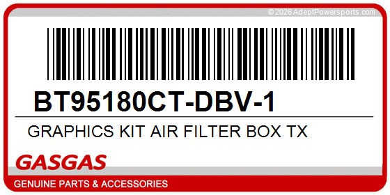 GasGas BT95180CT-DBV-1 Graphics Kit Air Filter Box Tx