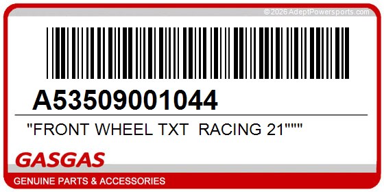 GasGas A53509001044 "Front Wheel Txt_Racing 21"""