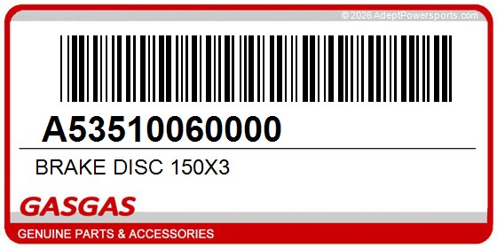GasGas A53510060000 Brake Disc 150X3