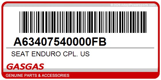 GasGas A63407540000FB Seat Enduro Cpl. Us