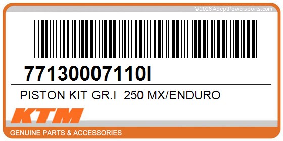 KTM 77130007110I Piston Kit Gr.I  250 Mx/Enduro