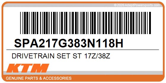 KTM SPA217G383N118H Drivetrain Set St 17Z/38Z