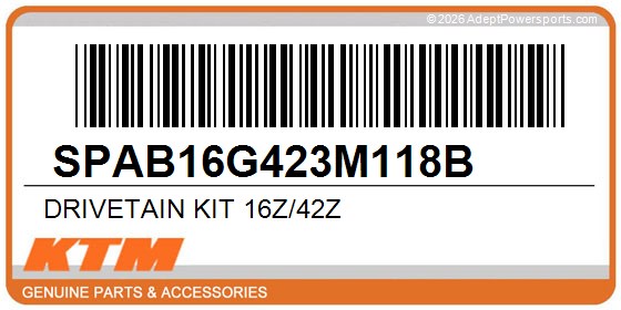 KTM SPAB16G423M118B Drivetain Kit 16Z/42Z