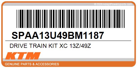 KTM SPAA13U49BM1187 Drive Train Kit Xc 13Z/49Z