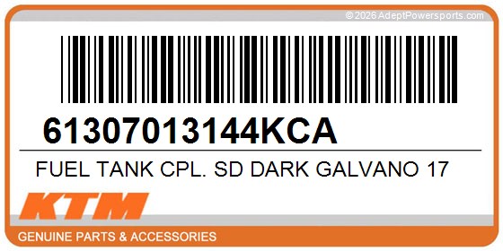 KTM 61307013144KCA Fuel Tank Cpl. Sd Dark Galvano 17
