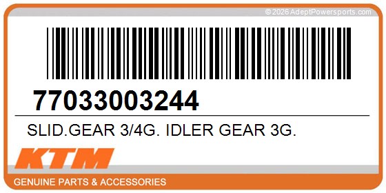 KTM 77033003244 Slid.Gear 3/4G. Idler Gear 3G.