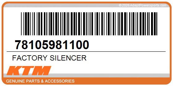 KTM 78105981100 Factory Silencer