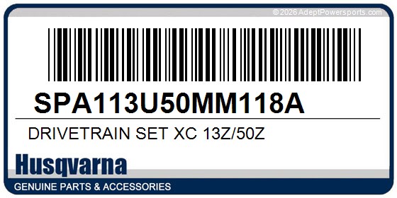 Husqvarna SPA113U50MM118A Drivetrain Set Xc 13Z/50Z