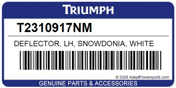 Triumph T2310917NM Deflector, Lh, Snowdonia, White