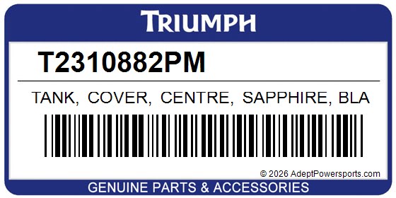 Triumph T2310882PM Tank, Cover, Centre, Sapphire, Black