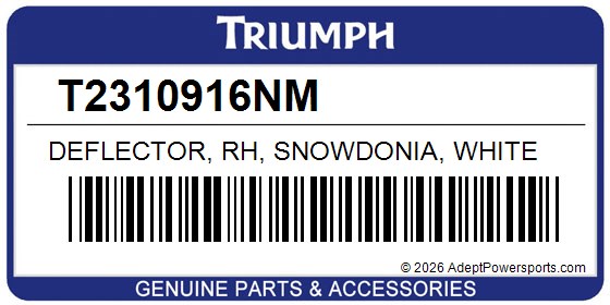 Triumph T2310916NM Deflector, Rh, Snowdonia, White