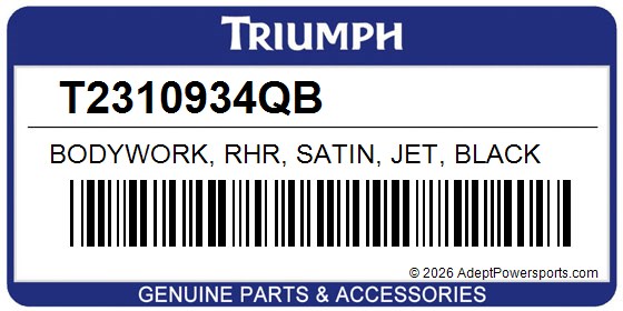 Triumph T2310934QB Bodywork, Rhr, Satin, Jet, Black