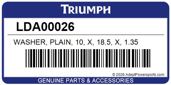 Triumph LDA00026 Washer, Plain, 10, X, 18.5, X, 1.35
