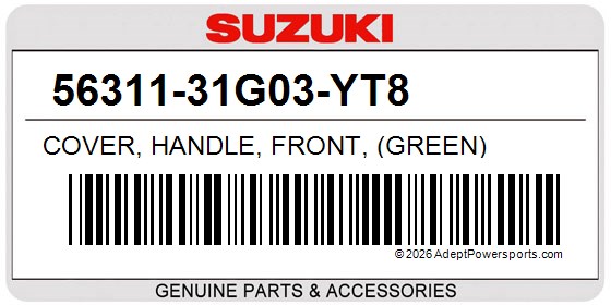 Suzuki 56311-31G03-YT8 Cover, Handle, Front, (Green)