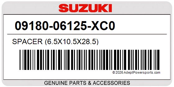 Suzuki 09180-06125-XC0 Spacer (6.5X10.5X28.5)