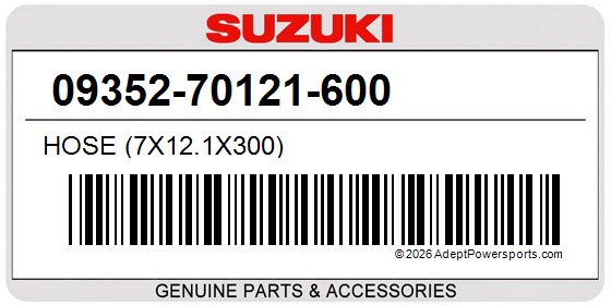 Suzuki 09352-70121-600 Hose (7X12.1X300)