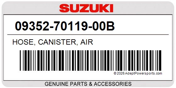 Suzuki 09352-70119-00B Hose, Canister, Air