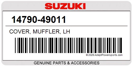 Suzuki 14790-49011 Cover, Muffler, Lh