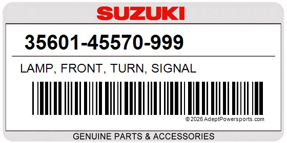 Suzuki 35601-45570-999 Lamp, Front, Turn, Signal