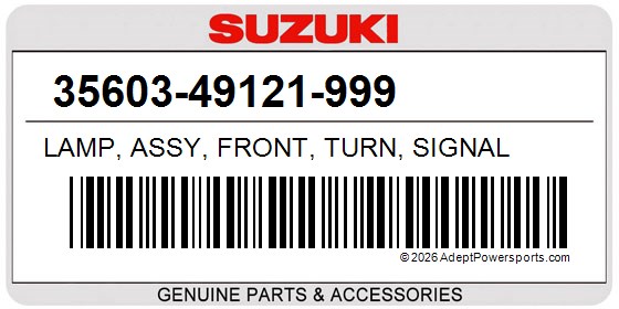 Suzuki 35603-49121-999 Lamp, Assy, Front, Turn, Signal