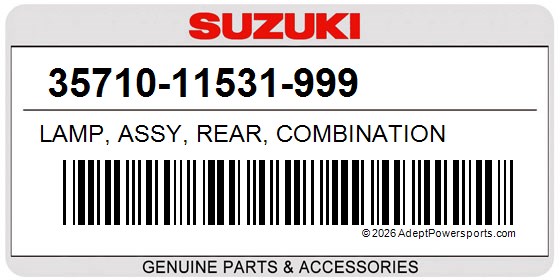 Suzuki 35710-11531-999 Lamp, Assy, Rear, Combination