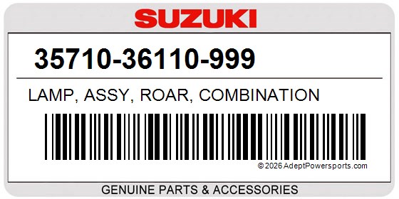 Suzuki 35710-36110-999 Lamp, Assy, Roar, Combination